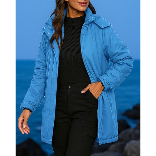 Damen Outdoorjacke Wanderjacke wasserdichte Jacke Außen Wasserdicht Winddicht Schnelltrocknend Leicht Wanderoutfits Wanderbekleidung Winter Herbst Jacke Ski / Snowboard Klettern Camping / Wandern Image