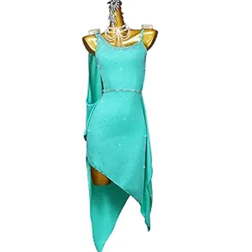 Fransen-Latin-Tanzkleider für Damen, geteiltes Bein, Latein-Wettbewerbskleid, Seitenschlitz, Salsa, Tango, Cha-Cha, Rumba-Tanzen Image