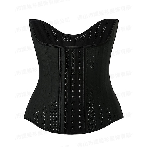 Damen Korsett Shapewear Taillenmieder Formende Unterwäsche Sexy Korsett Sexy Süß Einfarbig Rückenfrei Urlaub Party Straße Ärmellos Kalter Schulter-Ausschnitt Schwarz Rosa Beige Frühling Herbst Image