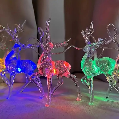 Elch Lichterkette 1,5 m 10 LEDs für Neujahr Baum Hochzeitsvorhänge Innen Girlande Party Zimmer Schlafzimmer Balkon Garten Dekoration Image