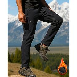 Herren Wanderhosen Wasserdichte Wanderhose Fleecehosen Winter Außen Normale Passform Wasserdicht Winddicht Warm Hosen Tasche Schwarz Armeegrün Camping / Wandern Klettern Camping / Wandern