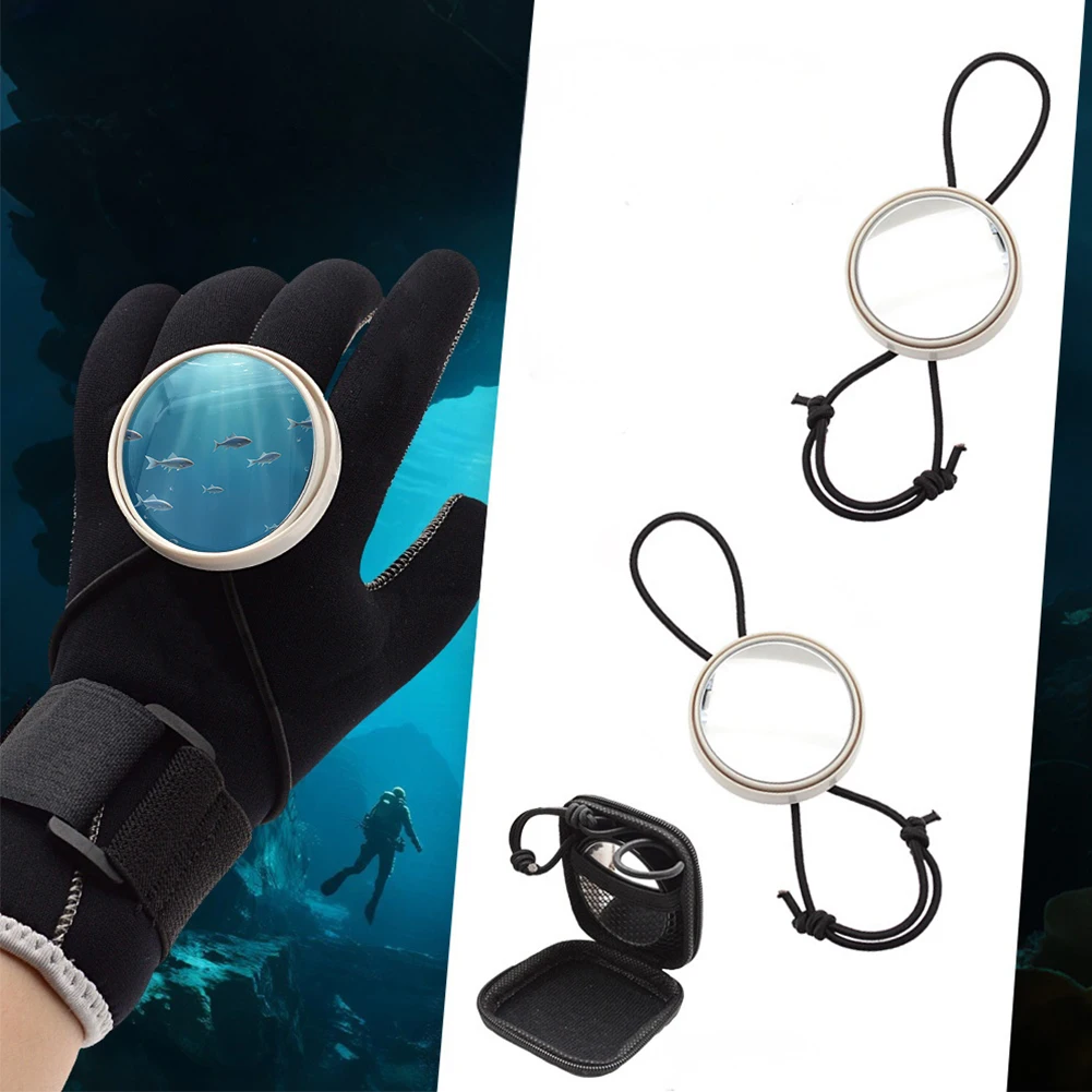 Marine-Rückspiegel, verstellbarer Tauchspiegel, Tauchspiegel, runder Rückspiegel für die Sicherheit von Wassersporten Image
