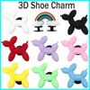 1–9 Stück niedliche 3D-Ballon-Hunde-Schuhanhänger, rosa Hundenadeln, Zubehör für Sandalen, Schuhe, Clogs, Schnalle, lässige Dekoration für Mädchen