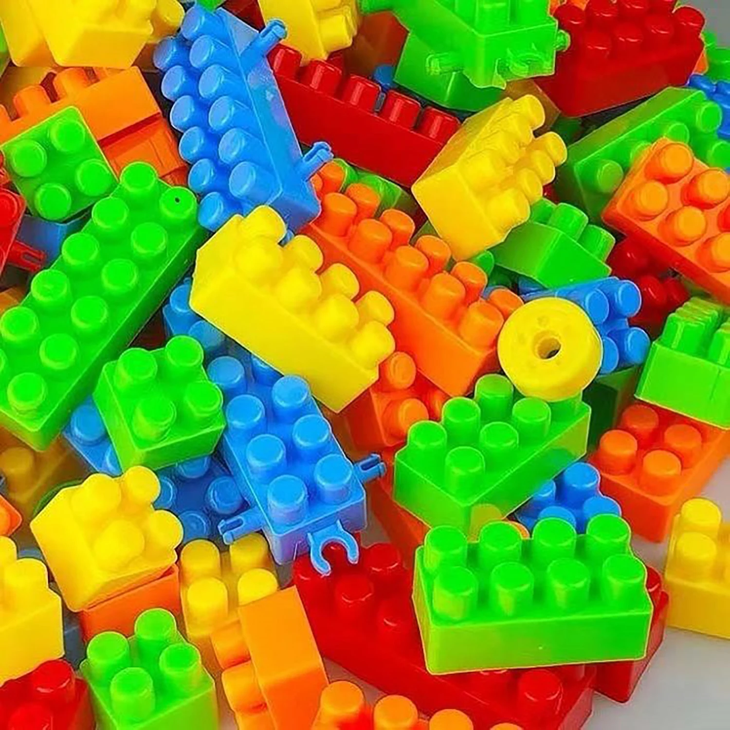 100-teiliges Baustein-Montagespielzeug für Kinder mit intellektueller Entwicklung, Verwendung von Gehirnkraft und großem Partikelgebäude Image