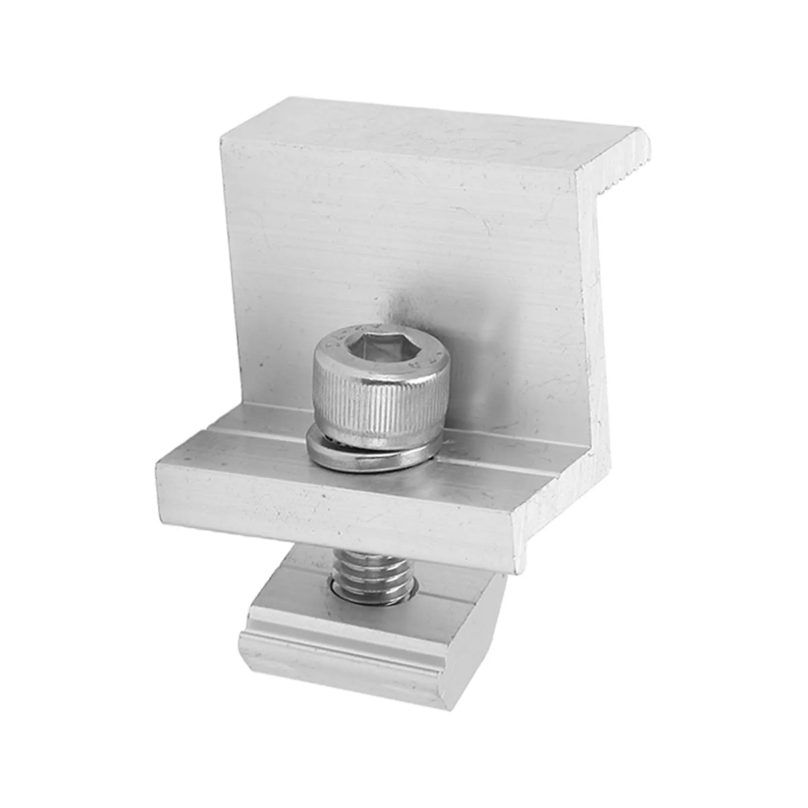 10 Stück Solar Mount Z Halterung Aluminium Solar Panel Mount Klemmen PVC Montage Seitenklemmen Photovoltaik Halterung Komponenten 30-40mm Image