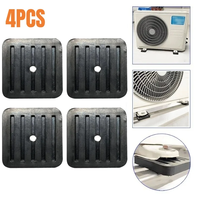 4Pcs Universal Schock-absorbieren Pad Halterung Für Outdoor Klimaanlage, AC Einheit Stoßdämpfer Kissen Füße Anti Vibration Pads Image