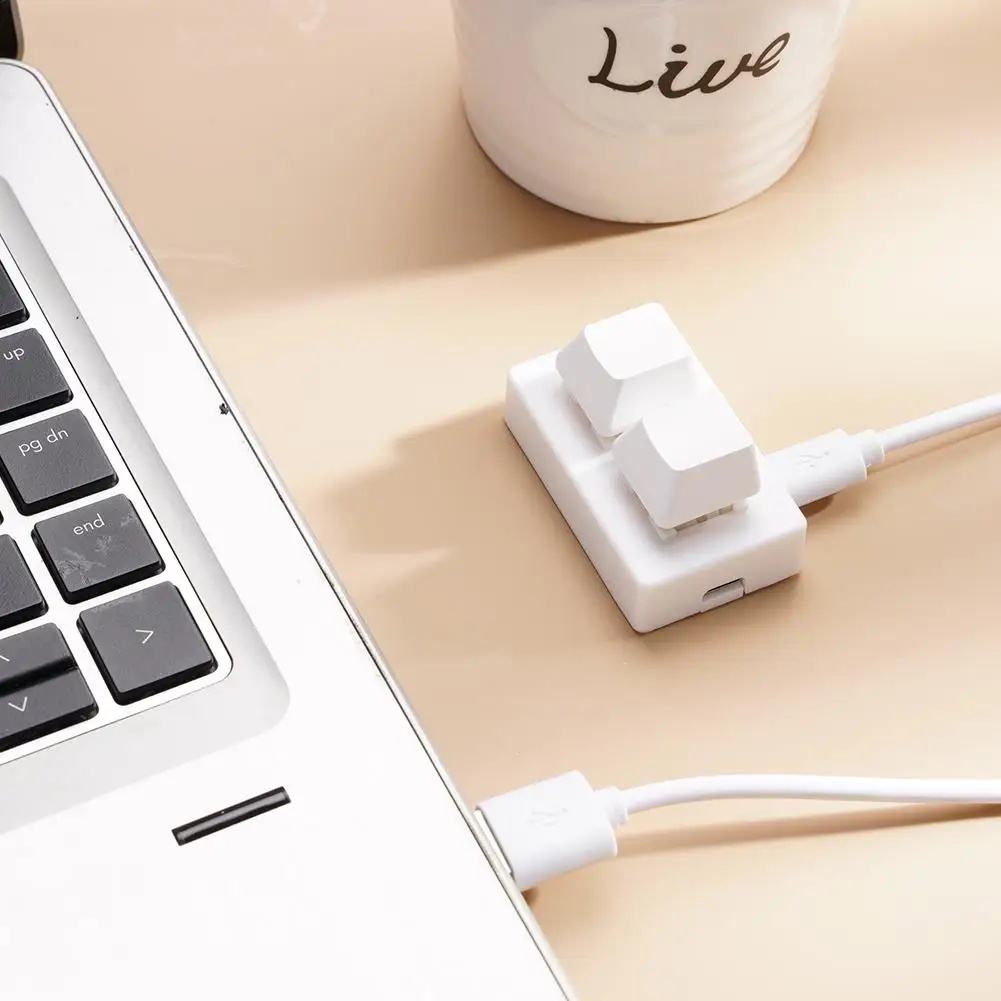 Benutzerdefinierte Mini-Tastatur, 2 Tasten, OSU-Gaming-Tastatur, programmierbare DIY-mechanische Tastatur, Makro-Tastatur für Gaming-Arbeit Image