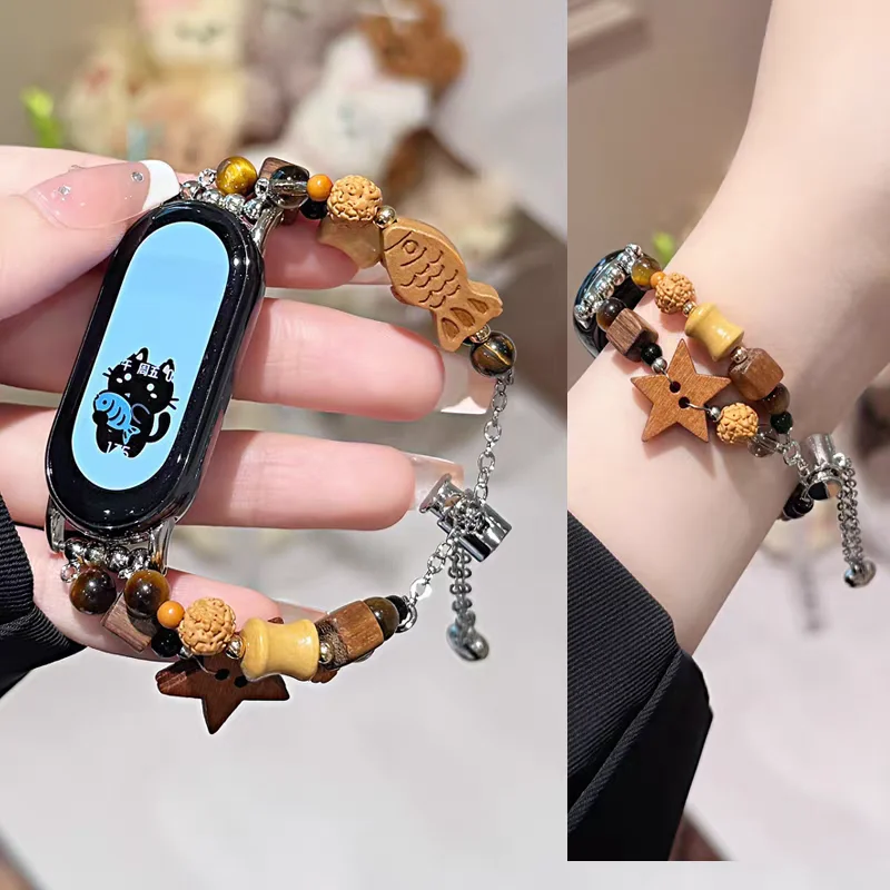 Modisches Bärenpuppen-Fischarmband für Xiaomi Mi Band 8 9 Correa Damenarmband Kette Uhrenarmband für Mi Band 10 Zubehör Image