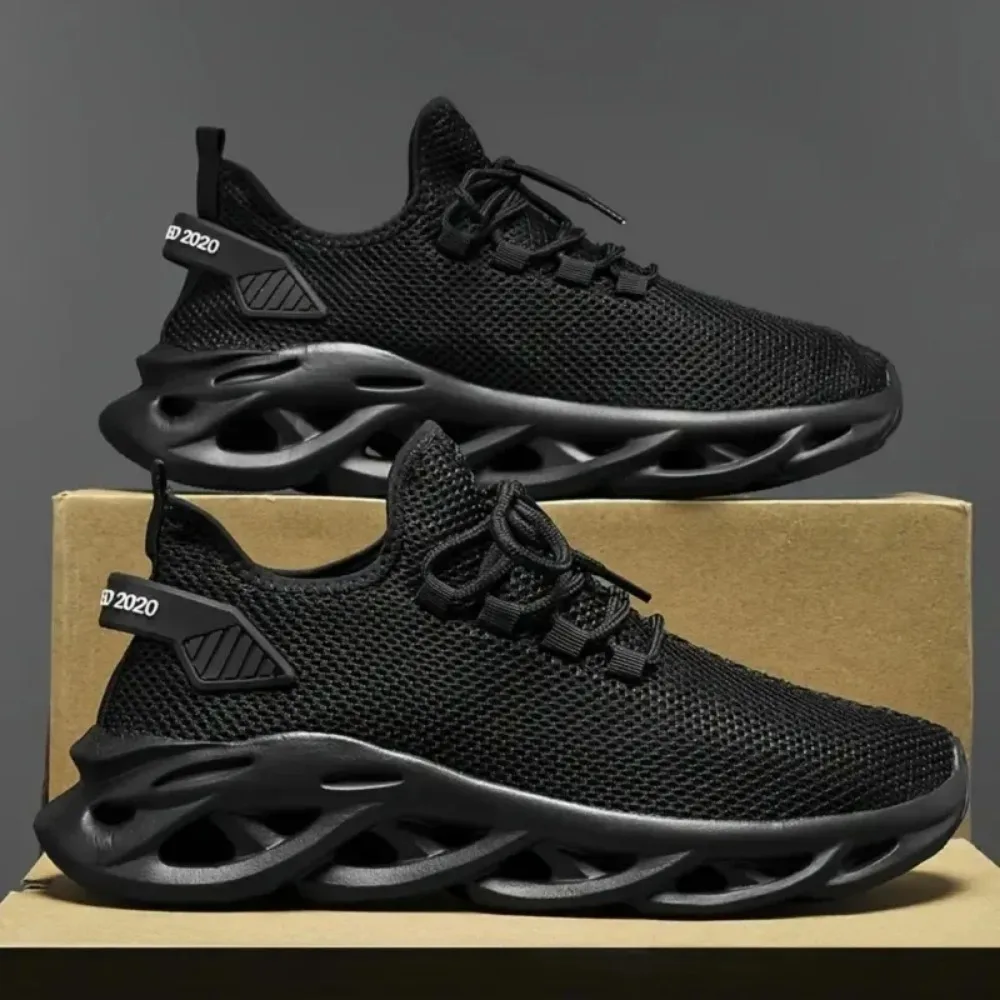 Herren Sport Laufen Schwarz Joggingschuhe Lässige Sportschuhe Braun Outdoor Atmungsaktives Mesh Leichtes stoßdämpfendes Tennis