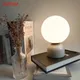 Lampade da tavolo in marmo Arredamento comodino camera da letto nordica Sfera di vetro Apparecchi di illuminazione Lampada da lettura moderna per soggiorno studio