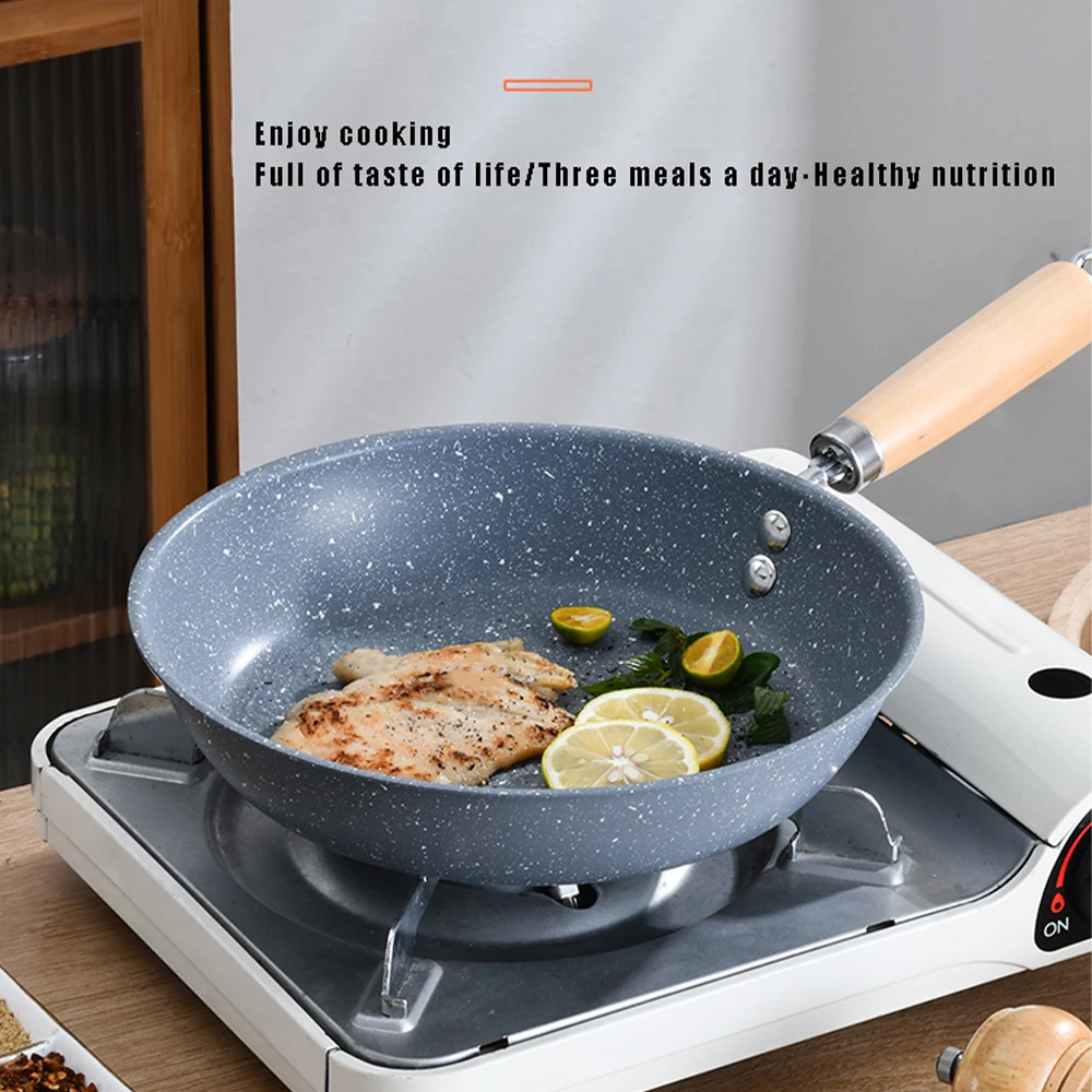 26 cm/28 cm/30 cm Antihaft-Bratpfanne Wok Hause Ei Steak Pfanne Induktion Gasherd küche Kochgeschirr Pfannkuchen Topf kochtopf Image