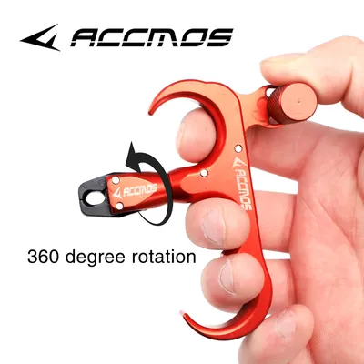 360° Compound Bow Archery Release 3-finger 4-finger Grip Release Aid Thumb Trigger For Outdoor Shooting
