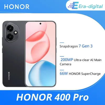 Globale Version HONOR 400 Smartphone Android 5G Snapdragon 7 Gen 3 5300 mAh Akku 6,55 Zoll AMOLED-Display 200 MP KI-Kamera