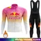 Red Bull Inverno Pile Termico Ciclismo Bib Cycle Jersey Abbigliamento Uomo 2025 Set di Abbigliamento Sportivo Bicicletta da Uomo Manica Lunga Mtb Uomo Uomo