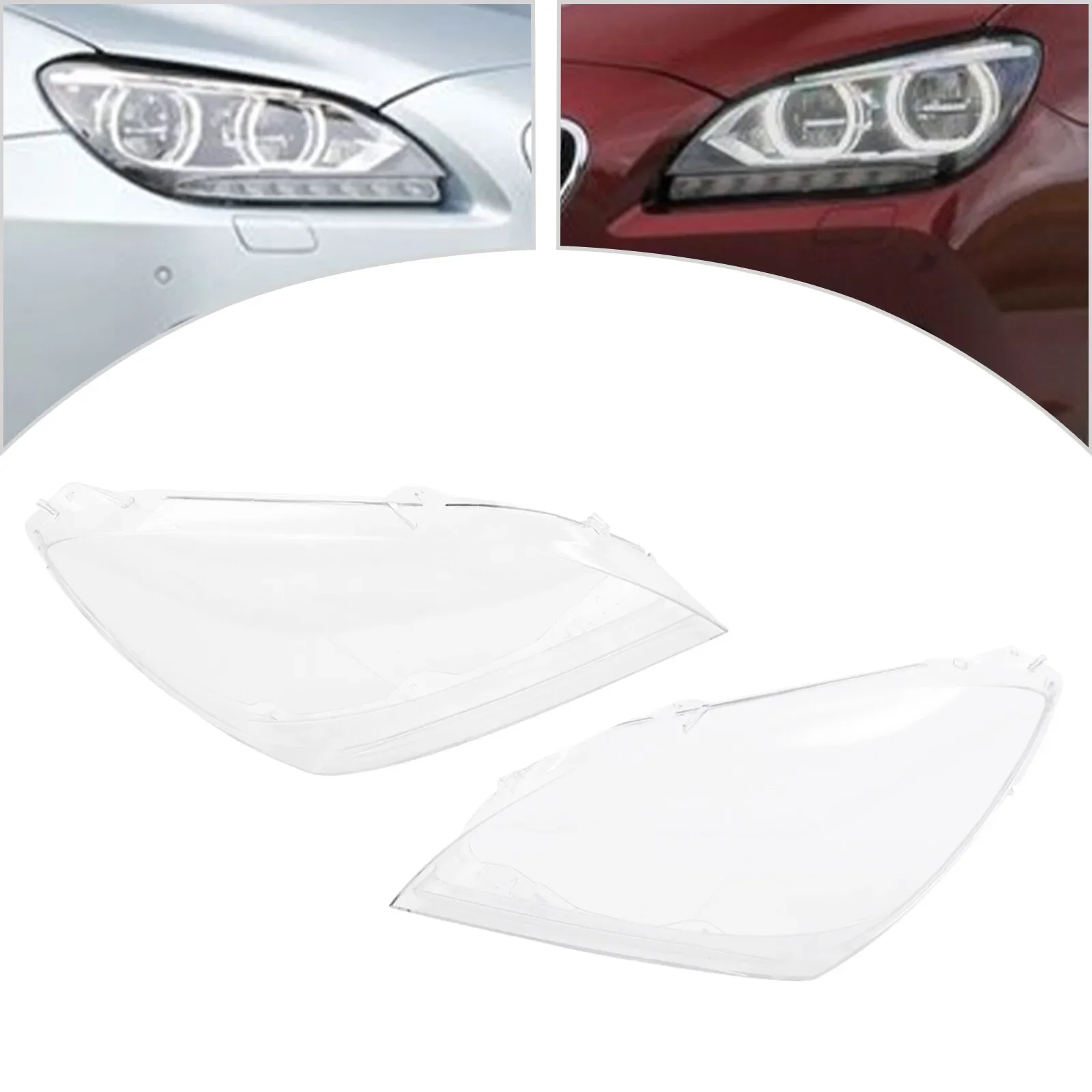 Headlight Lens Cover For BMW 6 Series M6 F06 F12 F13 640i 650i Coupe 2012-2015