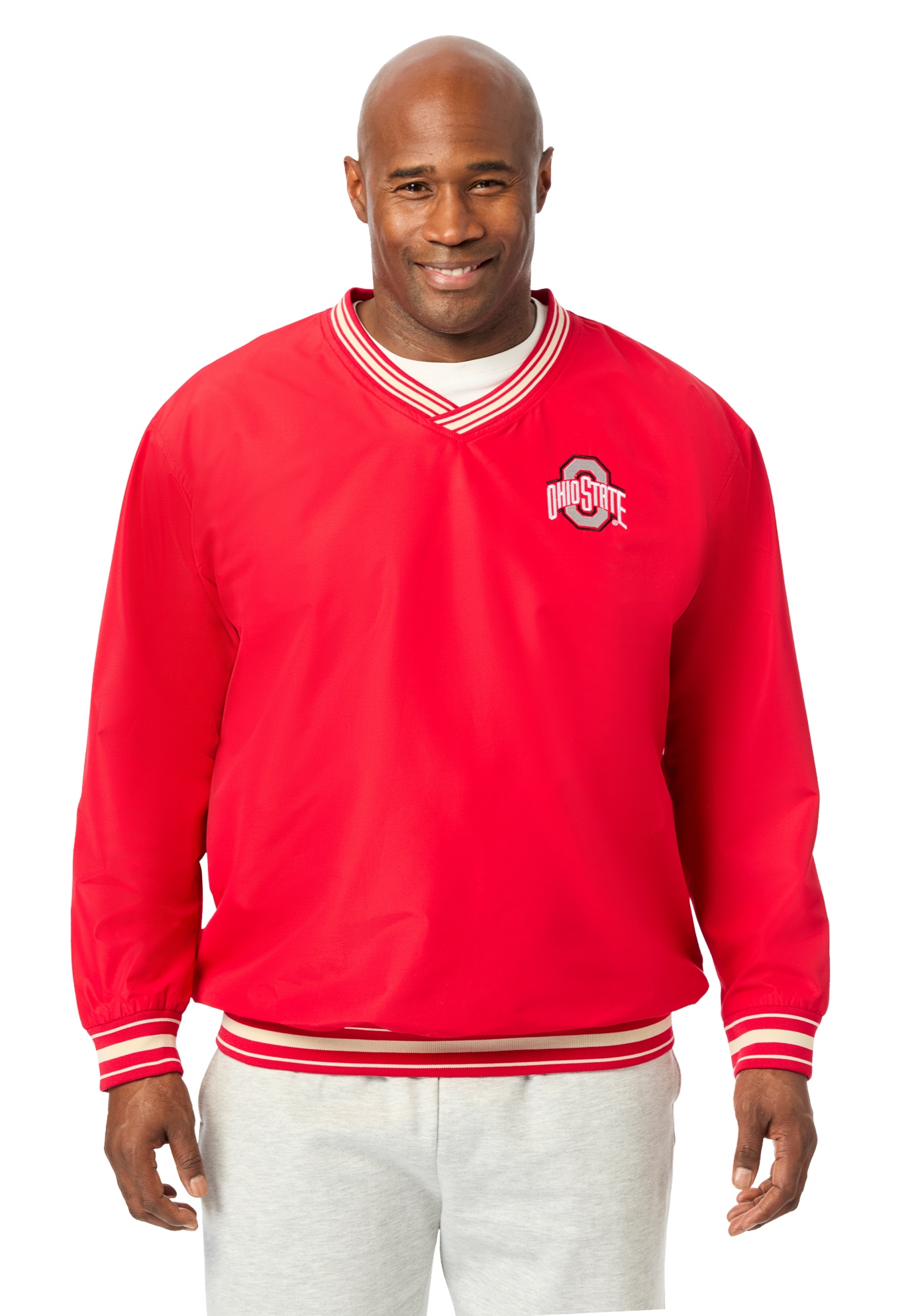 Men's Big & Tall NCAA® Stadium Pullover by NCAA in Ohio State (Size 3XL)