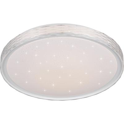 REALITY LEUCHTEN LED Deckenleuchte "VARDA, LED Deckenlampe 24W 2500 Lumen, CCT 2700-6500K, Fernbedienung", weiß, 1 flammig, Ø 39,00cm H: 6,00cm,, Lampen, Starlight, Memoryfunktion, Nachtlicht, Switch Dimmer, Timer Ø 39 cm