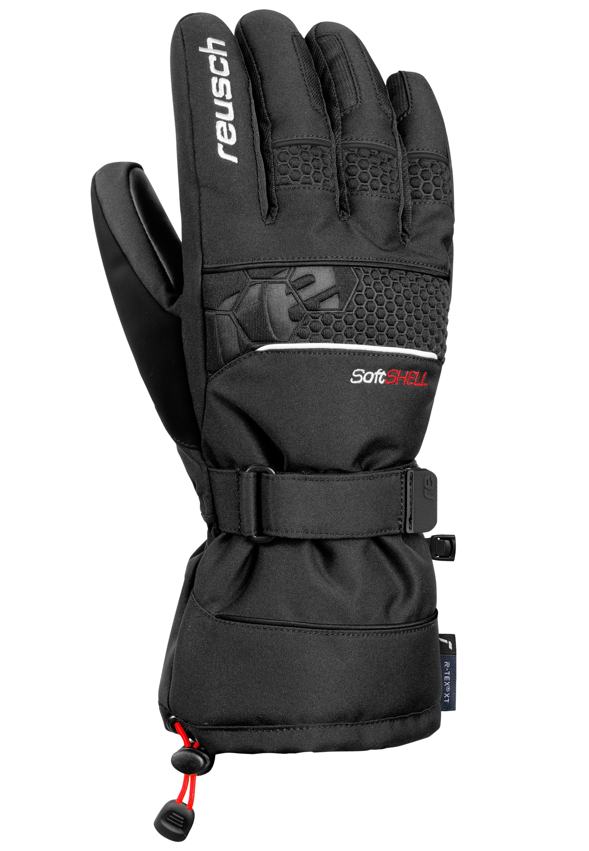Skihandschuhe REUSCH "Connor R-TEX XT", Damen, Gr. 8, schwarz, weiß, 92% Polyester, 8% Polyurethan, unifarben, Casual, Handschuhe, in sportlichem Design Image