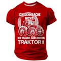 Per uomo Gergo divertente Tedesco Maglietta Manica Corta maglietta Stampa 3D Girocollo Camicia Moda Quotidiano Streetwear Quotidiano Nero Rosso Blu Estate Primavera Abbigliamento S M L XL XXL XXXL