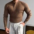 Per uomo Felpa Maglione A Coste Maglia Top Regolari Lavorato a maglia Slim Fit Semplice Henley Maglieria Contemporaneo Casuale Abbigliamento quotidiano Abbigliamento Autunno Nero Bianco M L XL