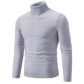 Per uomo Felpa Maglione A Coste Maglia Top Regolari Patchwork Lavorato a maglia Semplice Dolcevita Maglieria Contemporaneo Casuale Abbigliamento quotidiano Abbigliamento Autunno Nero Bianco L XL 2XL