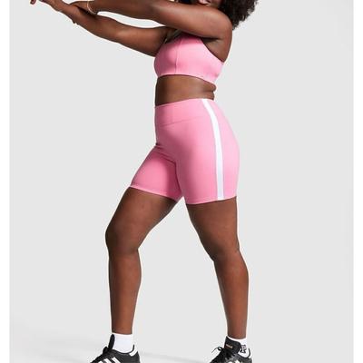 Pink Victoria's Secret Shorts | Womens Victorias Secret Pink 6" Soft Ultimate High Waist Biker Shorts - Sz S | Color: Pink/White | Size: S