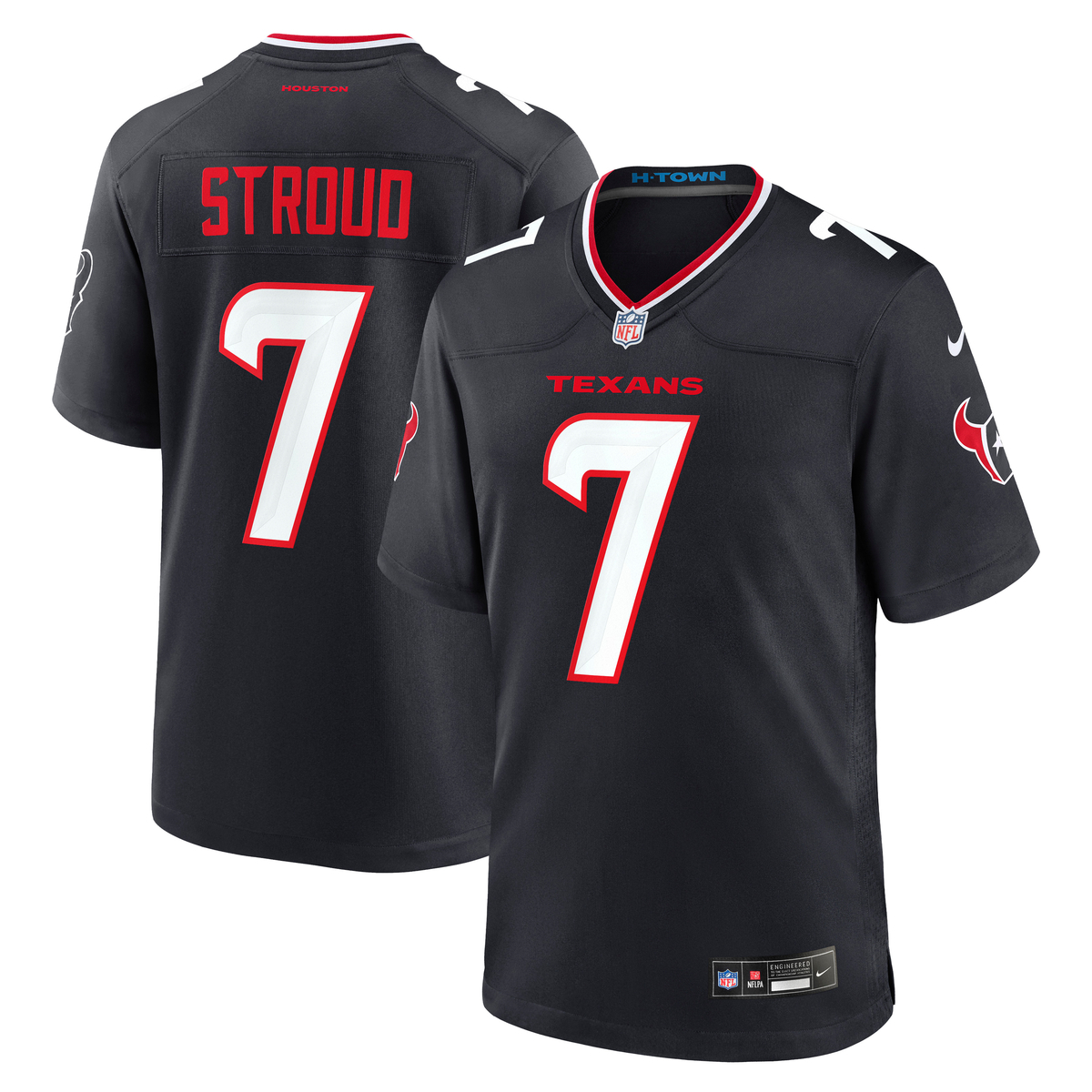 Footballtrikot NIKE "Nike Trikot Houston Texans Nike Home C.J. Stroud 7", Herren, Gr. XL, schwarz, 100% Polyester, Trikots Image