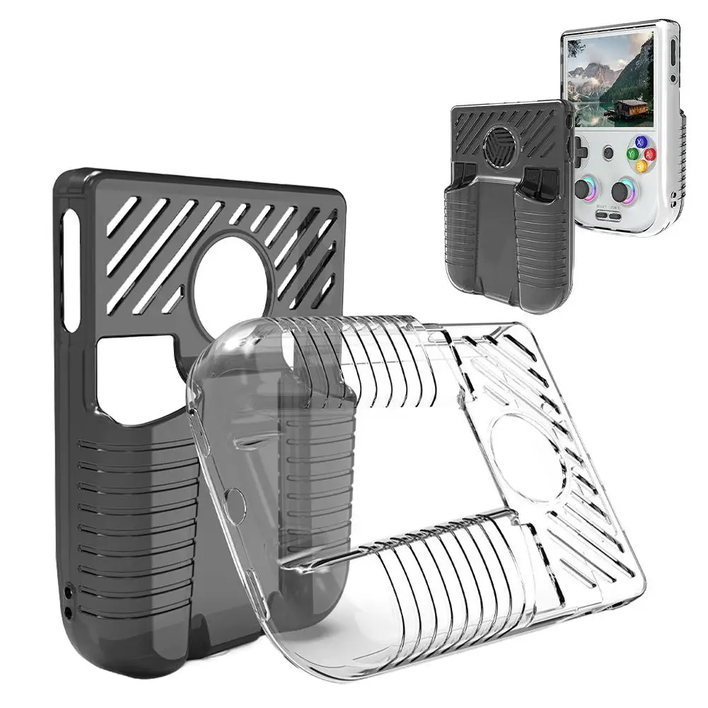 Étui de protection pour console de jeu anbernic RG406V, transparent, TPU, souple, étanche, Anti-chute, coque de protection, accessoire pour Console de jeu