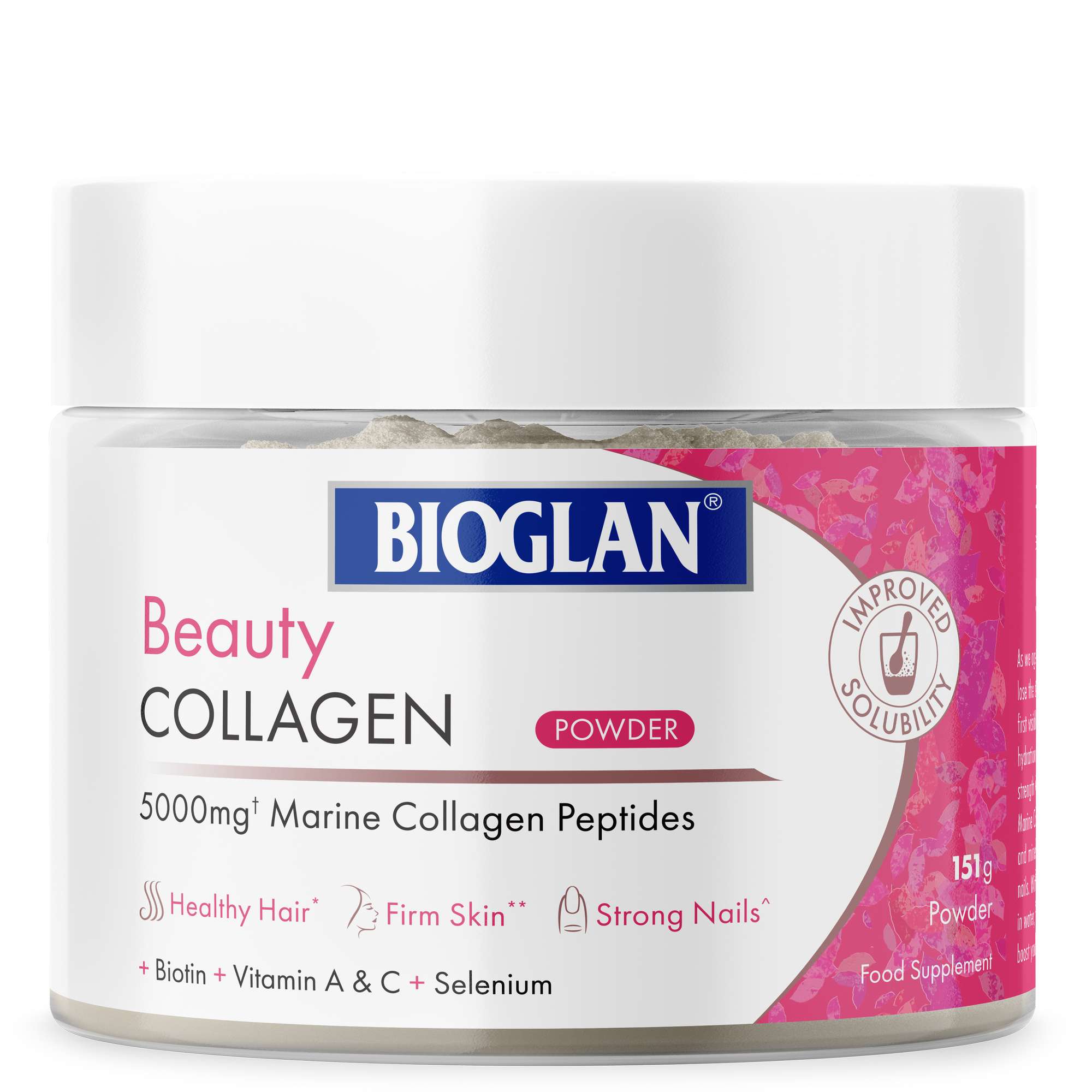 Bioglan Womens Beauty Collagen Powder 151g - High Strength Marine Supplement 212g - One Size | Bioglan Sale | Discount Designer Brands