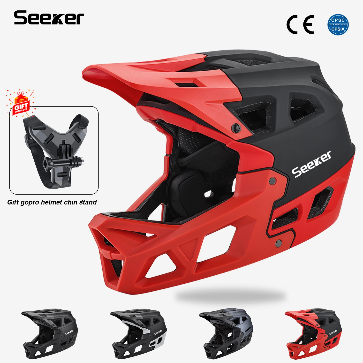 SEEKER adult off-road helmet men and women sports cycling helmet competition off-road adult full helmet riding equipment