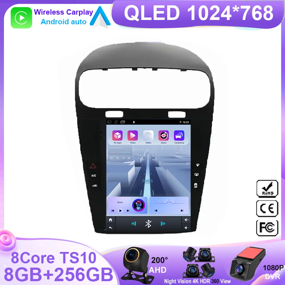 9,7 Zoll Android 14 Carplay für Dodge Journey Fiat Freemont 2013-2017 Autoradio Auto Multimedia Player 5g WiFi BT No 2din DVD Image