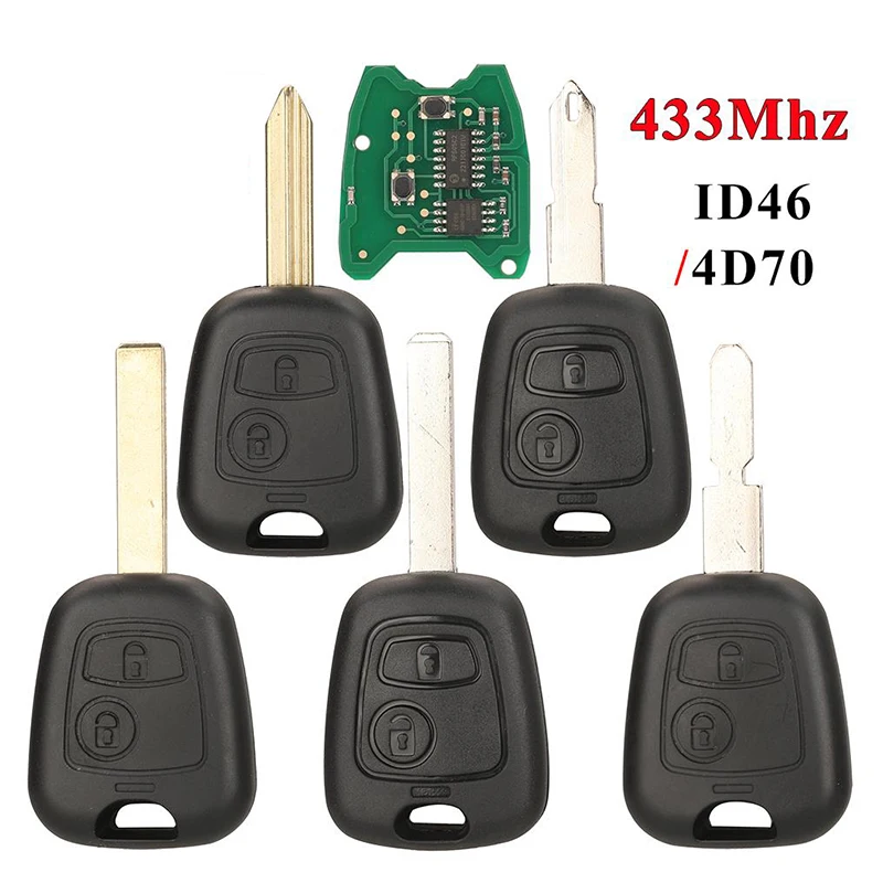 Fernbedienung Autoschlüssel für Citroen C1 C2 C3 C4 Saxo Xsara Picasso Peugeot 106 206 306 107 207 307 407 Partner Toyota Aygo 433 MHz Image