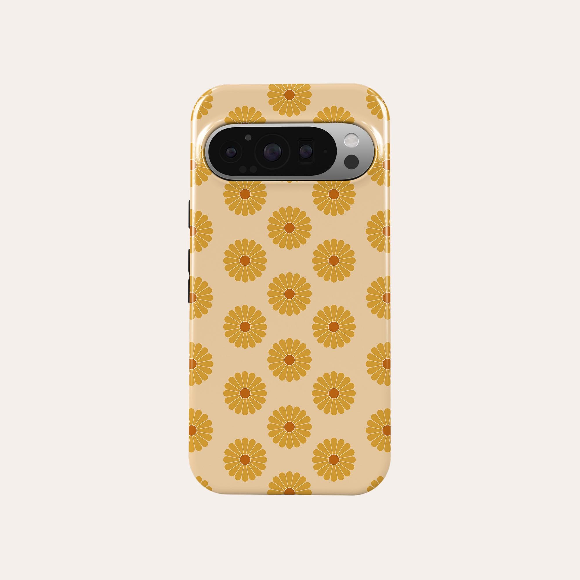Custodia per telefono con stampa di margherite e fiori gialli retrò, adatta per Google Pixel 10 Pro XL 9A 9 Pro XL 8A 8 Pro 7 Pro 7A Pixel 6A 6 Pro