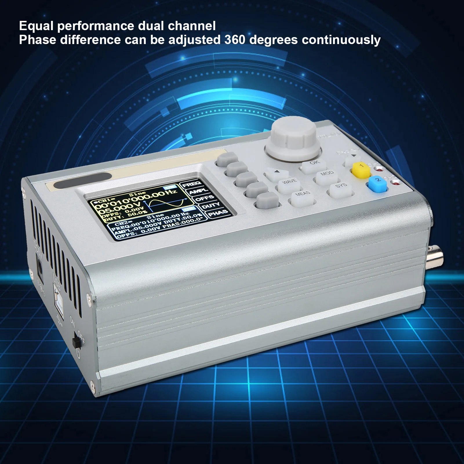 JDS2900-60M 2CH Funktion Arbitrary Waveform Signal Generator DDS Pulse Signal Quellen Funktion Signal Generator Signal Generator Image