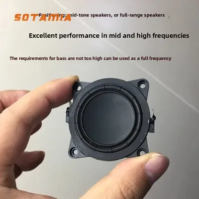 SOTAMIA 2PCS 1.75 Inch Ultra Thin Full Range Speaker 4 Ohms 10 Watts Rubber Edge Aluminum Film Mid Tweeter Speaker