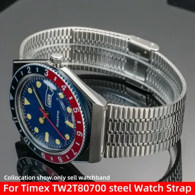 18mm Stainless steel Watch Strap For Timex Q TIMEX Series Retro Metal Watchband TW2T80700 TW2U61300 TW2U61200 Replace Bracelet