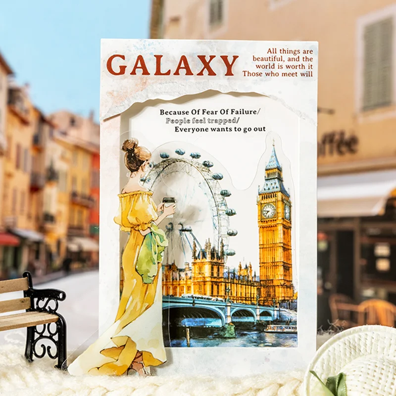 Mr. Paper Charakter-Aufkleber, 20 Blatt/Packung, Entspannungs-Life-Serie für Mädchen, Charakter-PET-Aufkleber, 6 Handbuch, DIY-Dekoration, Geschenke Image