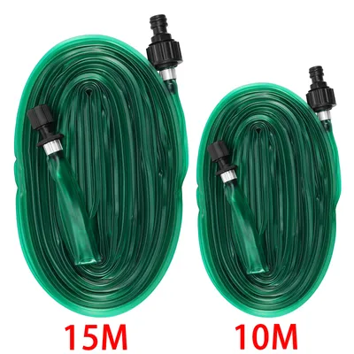 2 Pcs 10/15m Sprinkler Soaker Hose Garden Lawn Watering Irrigation Spray Hose Greenhouse Bonsai Watering Plant Drip Pipe