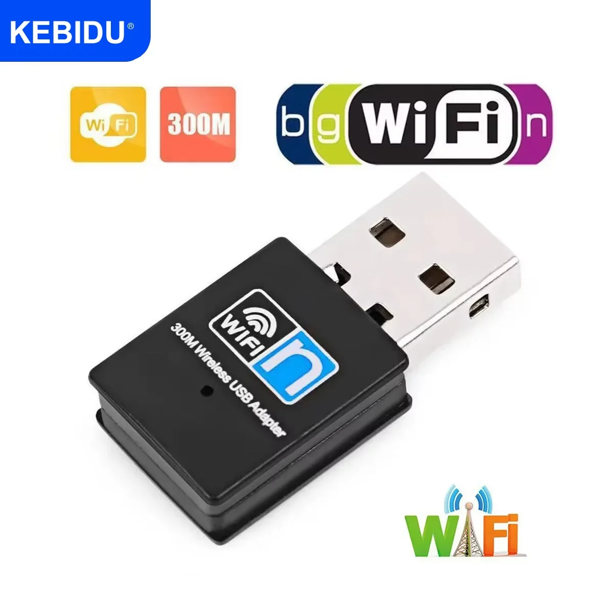 300Mbps Mini USB Wireless Wifi Adapter Wi Fi Network LAN Card 802.11b/g/n RTL8188 Adaptor Network Card for PC Desktop Computer