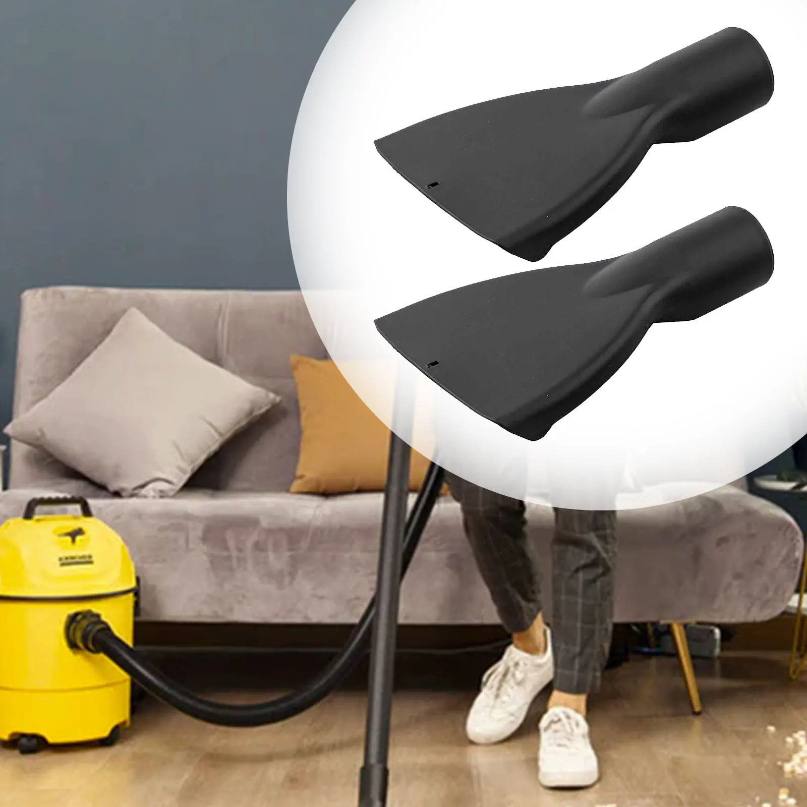 2 Stück Fugendüse für Kärcher WD1 WD2 WD3 WD4 WD5 WD6 Staubsaugerbürste, flache Saugspitzen, Düsenzubehör Image