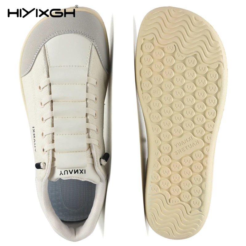 Barfußschuhe für Damen und Herren | Null Tropfen | Lässige Canvas-Sneaker mit breiter Zehenpartie, minimalistische Wanderschuhe Image