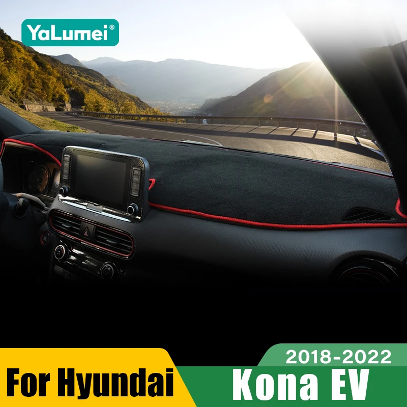 Für Hyundai KONA 2018 2019 2020 2021 2022 EV Auto Dashboard Sonnenschutz Abdeckung Instrument Schreibtisch Nicht-slip Matte zubehör Image