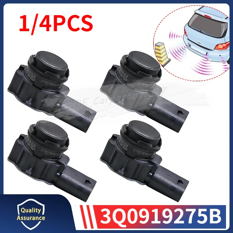 3Q0919275B 0263033916 Parksensor Schwarz Für Volkswagen Tiguan Skoda Kodiaq PDC Sensoren 1/4PCS Image