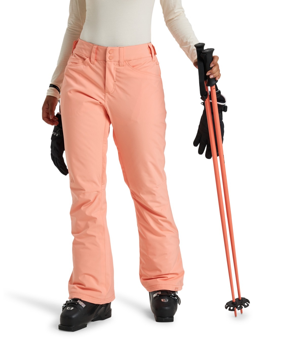 Skihose ROXY "Backyard", Damen, Gr. XS, peach pink, 100% Polyester, Hosen Image