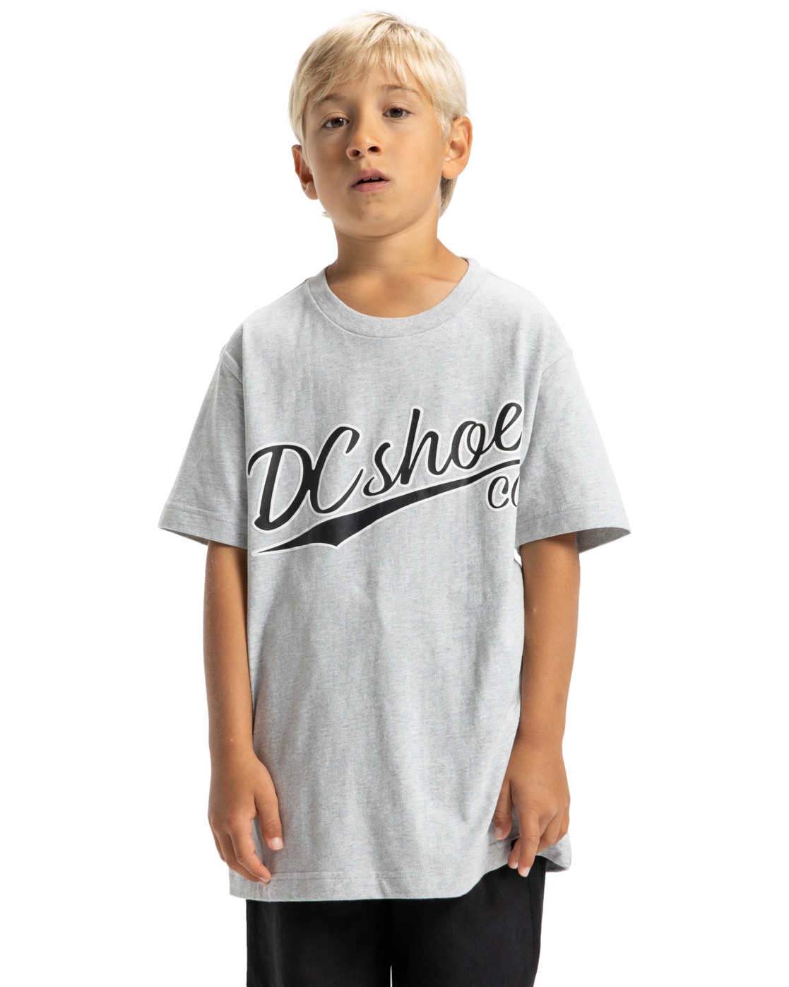 T-Shirt DC SHOES "Substitute", Kinder, Gr. 10(140-148cm), grau (light erdgrau), 75% Baumwolle, 25% Baumwolle, Shirts Image