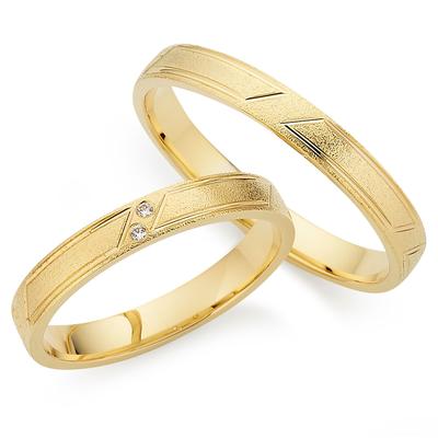 Trauring PHÖNIX "Schmuck, Partnerring, Ehering, Verlobungsring, Freundschaftsring" Gr. 49, gold (gelbgoldfarben), Fingerringe, 49, 0,02 ct SI = kleine Einschlüsse mit Brillanten, Silber 925 (Sterlingsilber), 3mm, Made in Germany - wahlweise mit oder... Image