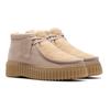 Winterboots CLARKS "Torhill Moss", Damen, Gr. 39, beige (sand), Leder, casual, Schuhe, Desert Boots, Winterboots mit markanter Laufsohle