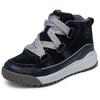 Schnürboots SKECHERS "YANA", Damen, Gr. 35, schwarz, Veloursleder, casual, Schuhe, High Top Sneaker, Schnürschuh mit auffälliger Schnürung