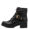 Schnürstiefelette MARCO TOZZI, Damen, Gr. 42, schwarz, Lederimitat, unifarben, kontrastfarbene Details, modisch, Schuhe, Blockabsatz, Schnürboots, Herbstboots in veganer Verarbeitung