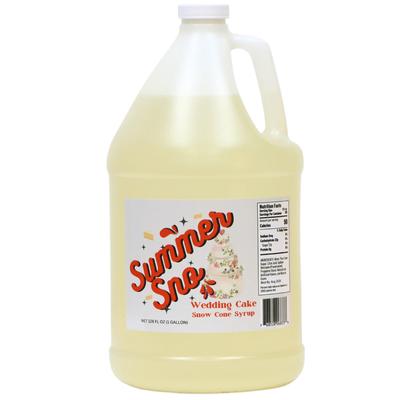 Paragon 6833 1 gal Summer Sno Wedding Cake Snow Cone Syrup